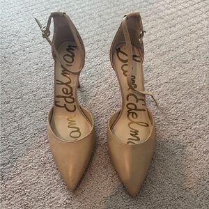 Sam Edelman Beige Pointed Toe Heels